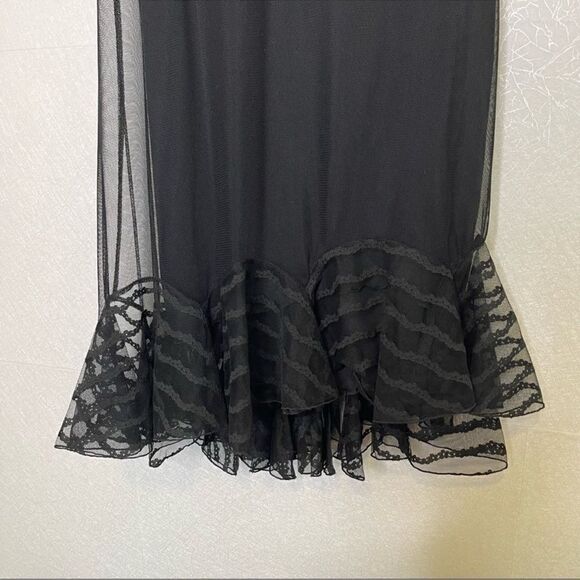 Betsey Johnson Vintage 90’s Asymmetric Tulle Mesh Dress 10 - Picture 4 of 5